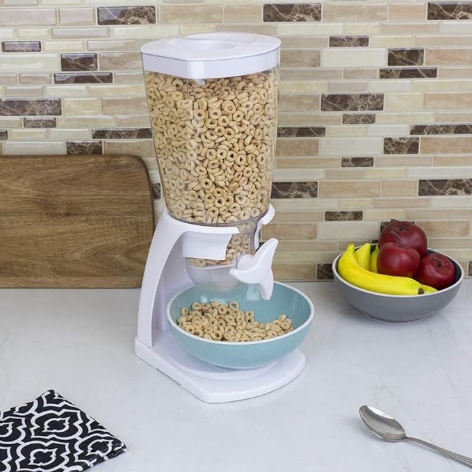 Single Countertop Cereal Dispenser (White)