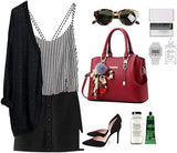 Fashion Large Capacity Stylish Shoulder Handbags - Wine Red - Shop N Save