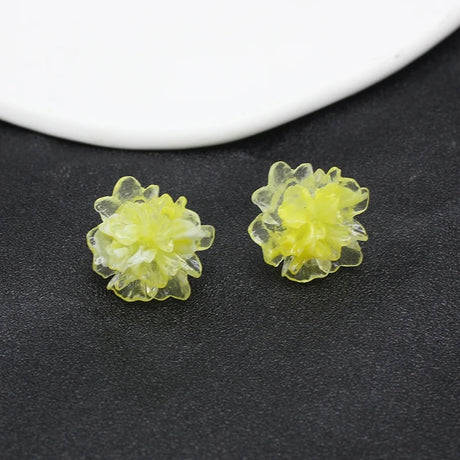 Luminous 3D Resin Flower Studs: Creative Women's Jewelry - Shop N Save