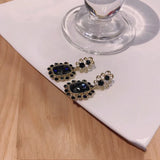 Girls Popular Needle Diamond Earrings - Black - Shop N Save