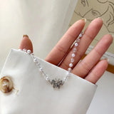 Korean Pearl Butterfly Choker: Elegant Wedding &amp; Party Necklace - Shop N Save