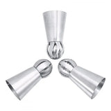 3 Pcs Torch Ball Nozzle Spout Cream Set - Silver - Shop N Save