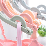 Creative Multifunction Clothes Hanger Portable Durable Folding - Pink