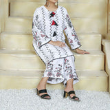 2 Piece Kurti Salwar Embroidery Set - Pure Cotton Collection Stylish Solid Color Light Weight Cotton Fabric Suit Top Bottom Salwar Kameez Indian Pakistani Embroidered Suit For Event Party Outdoor Dress - White - Shop N Save