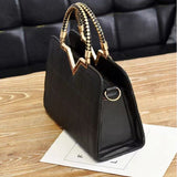 Black Geometric Handbag: Stylish, Trendy, Versatile, Office Fashion Charm - Shop N Save