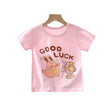 New Born Pure Cotton Short-Sleeved T-Shirt 0-7 Months Old - Pink - Shop N Save