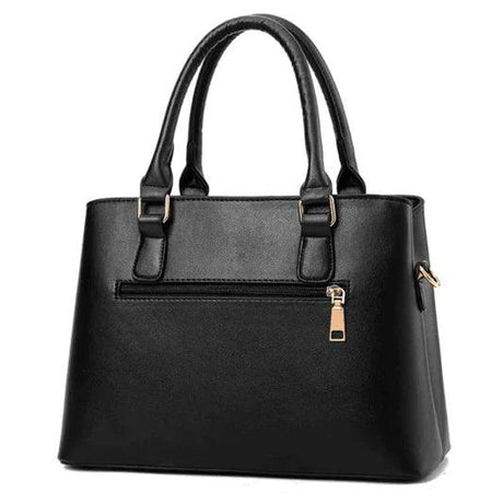 Stylish Double Hand Tote Slung Bag - Black - Shop N Save