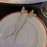 Butterfly Earrings: New Fashion Trend, Zircon Embellishments, Elegant Design