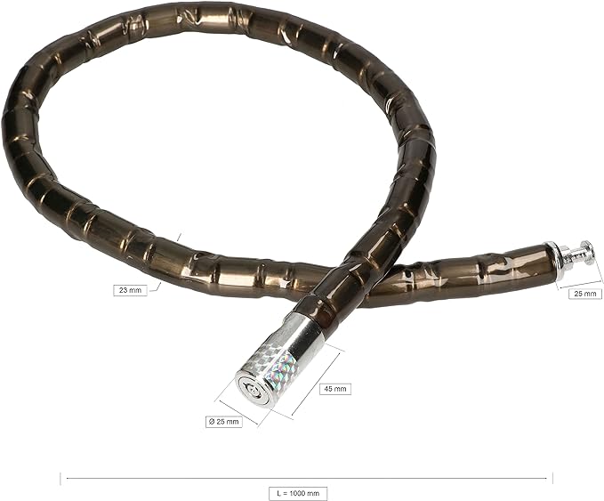 Motorcycle security cable lock (Black)  .