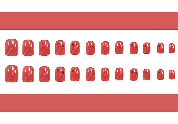 Red Square Fake Nails - Glue-On, Removable, Fashion Manicure - Shop N Save