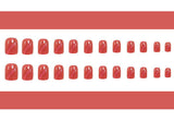 Red Square Fake Nails - Glue-On, Removable, Fashion Manicure - Shop N Save