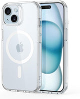 Transparent Magnetic Case for iPhone 15 Shockproof, Hard PC - Shop N Save