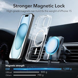 Transparent Magnetic Case for iPhone 15 Shockproof, Hard PC - Shop N Save