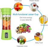 Portable USB Juicer: Rechargeable Blender for On-the-Go Mixing - 380ml - Shop N Save