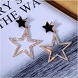 Silver Star Dangle Earrings: Rhinestone CZ Charm for Wedding &amp; Birthdays - Shop N Save