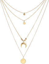 Shining Diva Golden CZ Neckpiece: Multilayer Western Chain for Women - Shop N Save