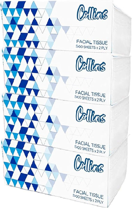 20,000 Sheets, 500 x 40 Pieces Nylon Tissue Bundle Pack in 1 Carton, 500 x 1 ply - Collins for All Areas in Your Home (20,000 Total Tissues) - Shop N Save