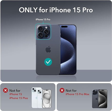 ESR iPhone 15 Pro Case: MagSafe, Military-Grade, Scratch-Resistant, Clear - Shop N Save