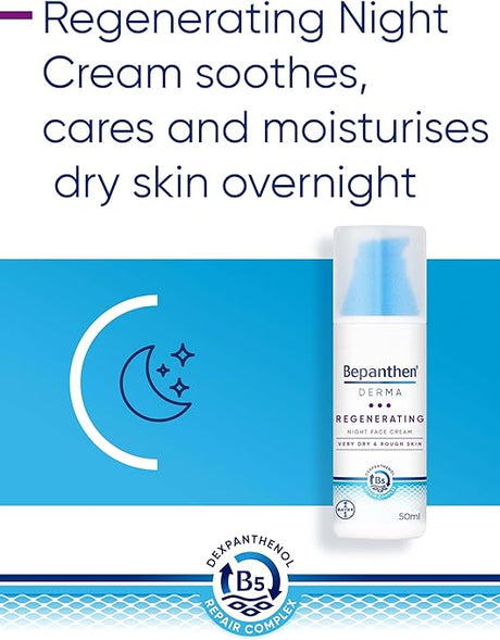 Bepanthen® DERMA Regenerating Night Face Cream, 50 ml pump bottle - Shop N Save