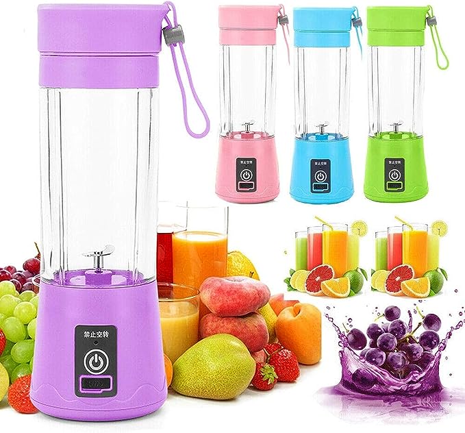 Portable USB Juicer: Rechargeable Blender for On-the-Go Mixing - 380ml - Shop N Save