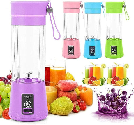 Portable USB Juicer: Rechargeable Blender for On-the-Go Mixing - 380ml - Shop N Save