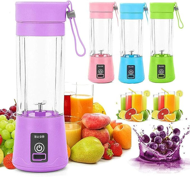 Portable USB Juicer: Rechargeable Blender for On-the-Go Mixing - 380ml - Shop N Save