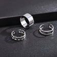 Hip Hop Conjoined Chain Ring: Unisex Punk Jewelry Trend - Shop N Save