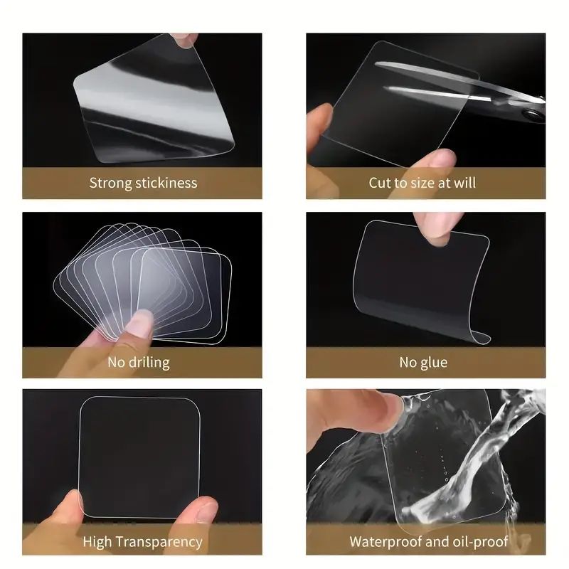 1 pcs 7cm Plastic Double Side Waterproof Sticky Anti-Slip Tapes for Home and Kitchen Multipurpose .