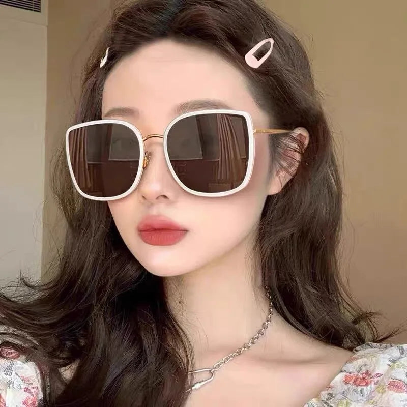 Vintage Square Sunglasses: Oversized Retro, Luxury Shades, UV400 - Shop N Save