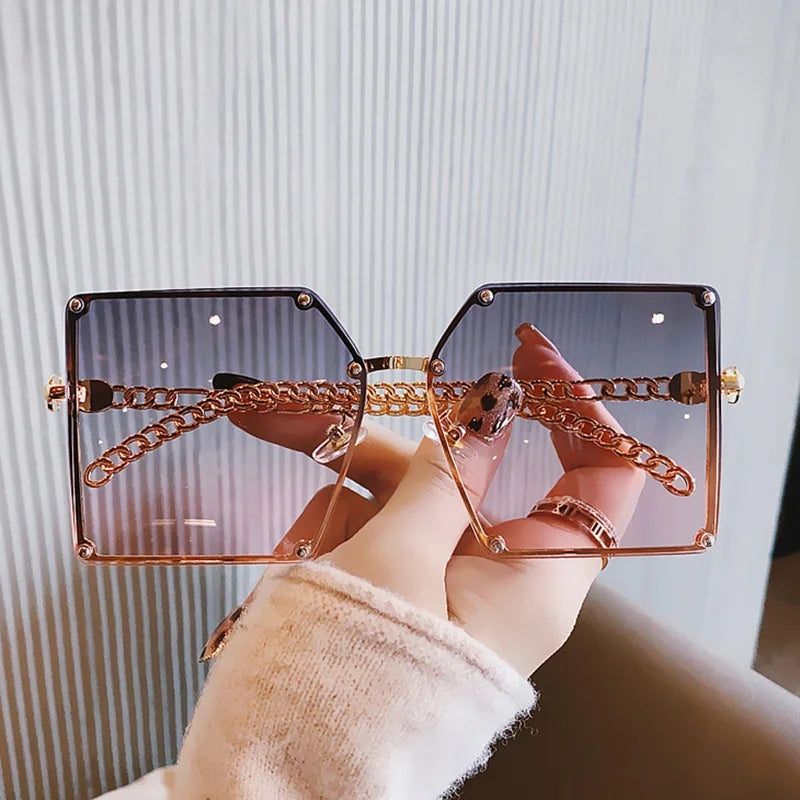 Vintage Square Sunglasses: Retro Glam, Luxury Shades, UV400 - Shop N Save