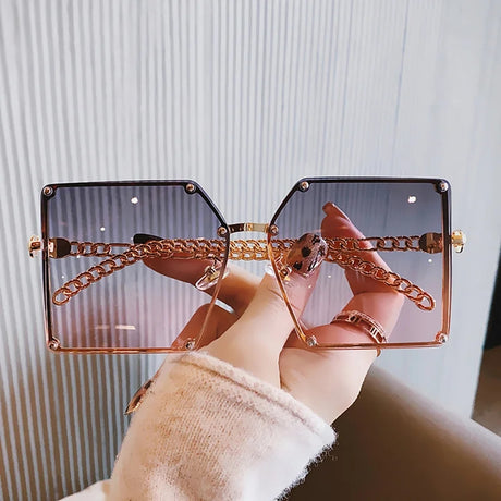 Vintage Square Sunglasses: Retro Glam, Luxury Shades, UV400 - Shop N Save