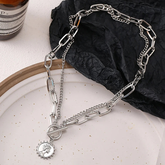 Silver Coin &amp; Silver Choker: Trendy 2022 Necklace for Women - Shop N Save
