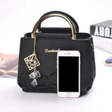 New Design Ladies Rose Embroidery Handbag - Black - Shop N Save