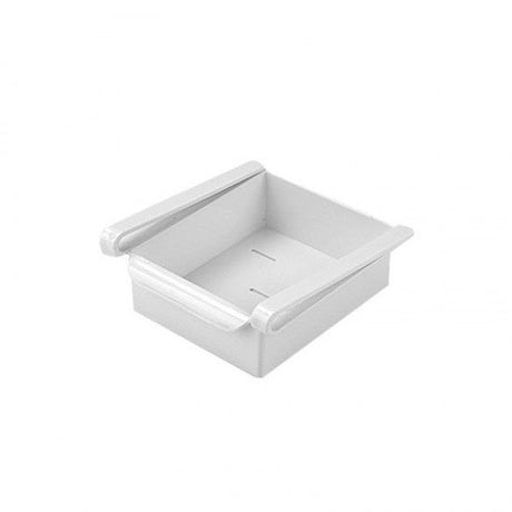 Refrigerator Space Save Organizer Storage Slide Rack - White