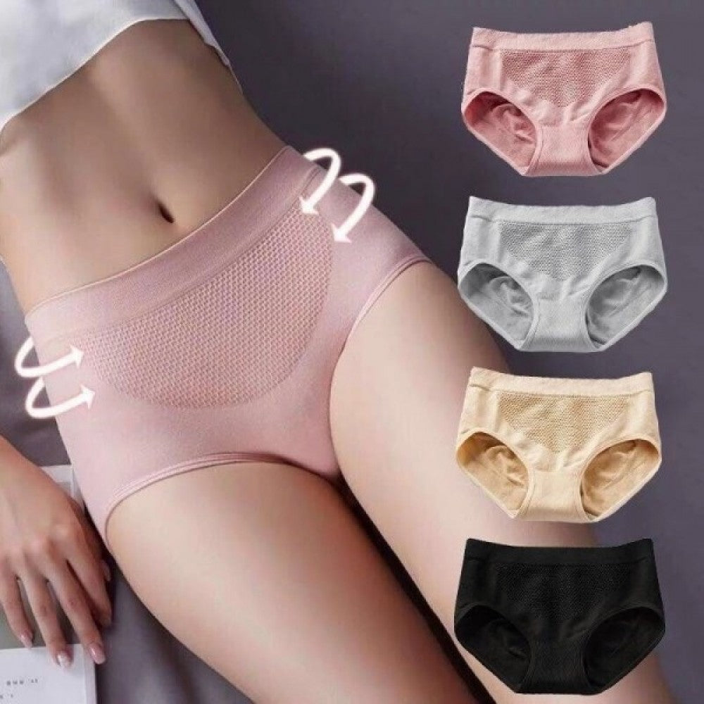 Tummy Belly Shaping Control Panties Mid Waist Underwear - Black - Shop N Save