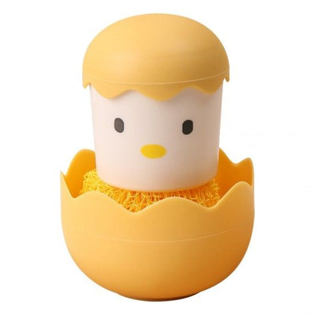 Egg Dish Washing Kitchen Cleaning Sponge Brush - Yellow - Shop N Save