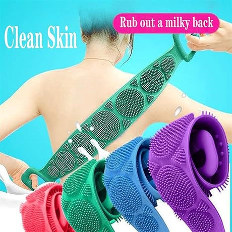 Magic Silicone Brushes: Shower Scrubber, Body Massage, Blue - Shop N Save