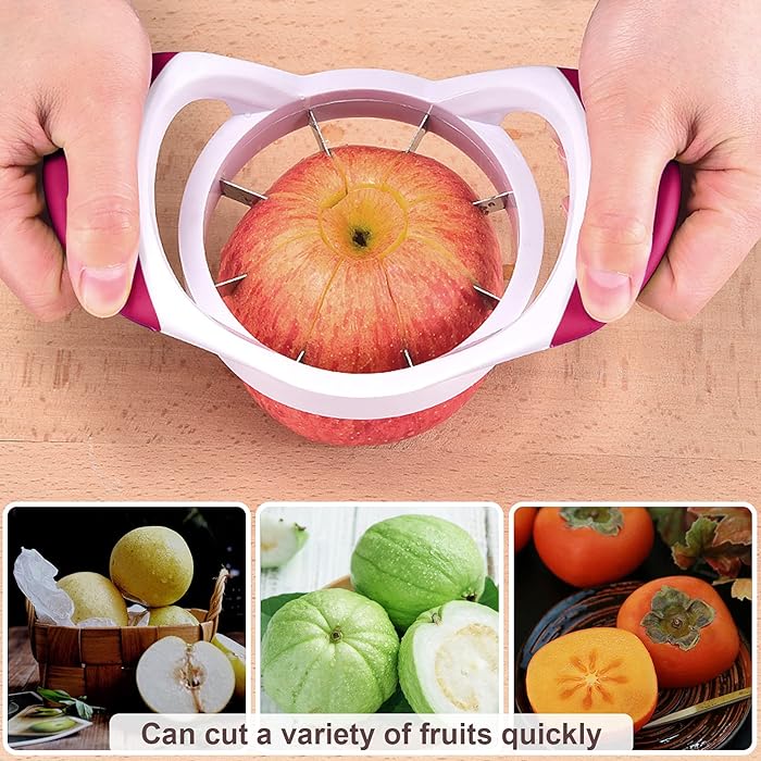 JUJUStore Apple Slicer Set: Stainless Steel, Comfort HandleVersatile Kitchen Gadget - Shop N Save