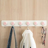 Kitchen Wall Shelf: Strong Hooks, Pink, Efficient Storage - Shop N Save
