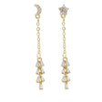 Asymmetrical Zircon &amp; Tassel Earrings: Simple Long Design - Shop N Save