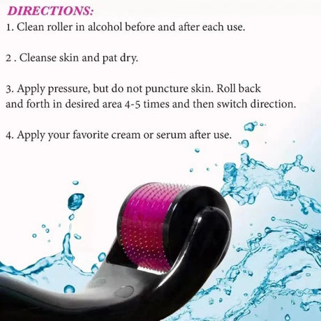 Derma Roller System For Face Massage - Black - Shop N Save