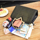 Black Geometric Handbag: Stylish, Trendy, Versatile, Office Fashion Charm - Shop N Save