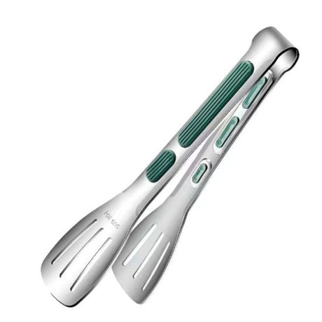 Food Tongs Stainless Steel Kitchen Tongs Meat Salad Steak Food Clip (Silver) - Shop N Save