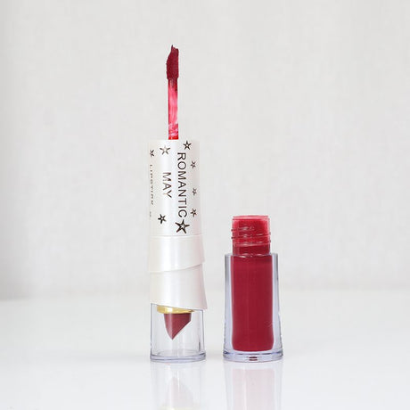 Romantic May 2 In 1 Lipstick And Lip Gloss Vitamin E Long Lasting - Dark Pink (9)
