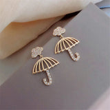 Hong Kong Style Earrings: Needle Love Umbrella, Unique Fashion - Shop N Save