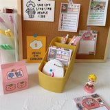 4 Grid Multifunctional Desktop Storage Box Holder - Yellow - Shop N Save