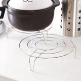 Multi Purpose Stainless Steel Hot Pan Rack - Silver - Shop N Save