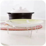 Multi Purpose Stainless Steel Hot Pan Rack - Silver - Shop N Save