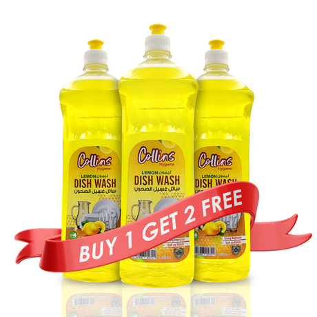 Collins Lemon Dish Wash: Powerful Cleaning, Gentle on Hands, 1L [1x3] - Shop N Save