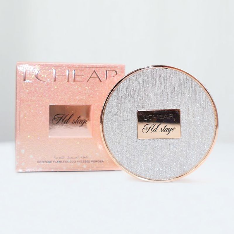 L'chear HD Stage Pressed Face Powder Flawless Duo Color - Glitter Almond & Bisque (01)